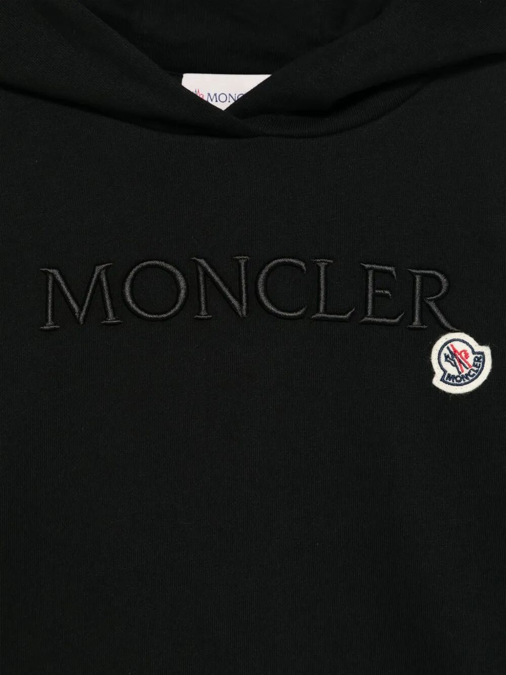 EMBROIDERED TONAL LOGO COTTON HOODIE