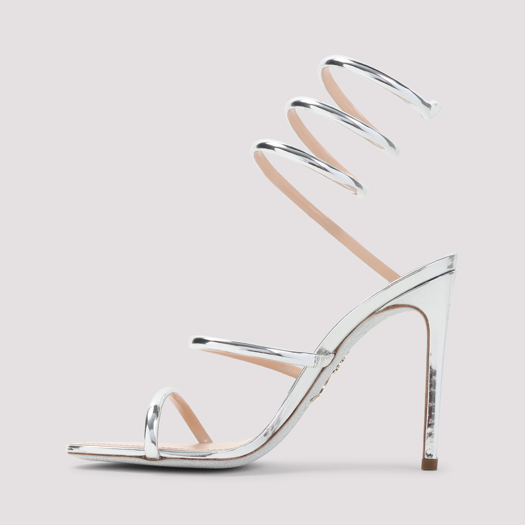 René Caovilla Mirror Snake Sandals