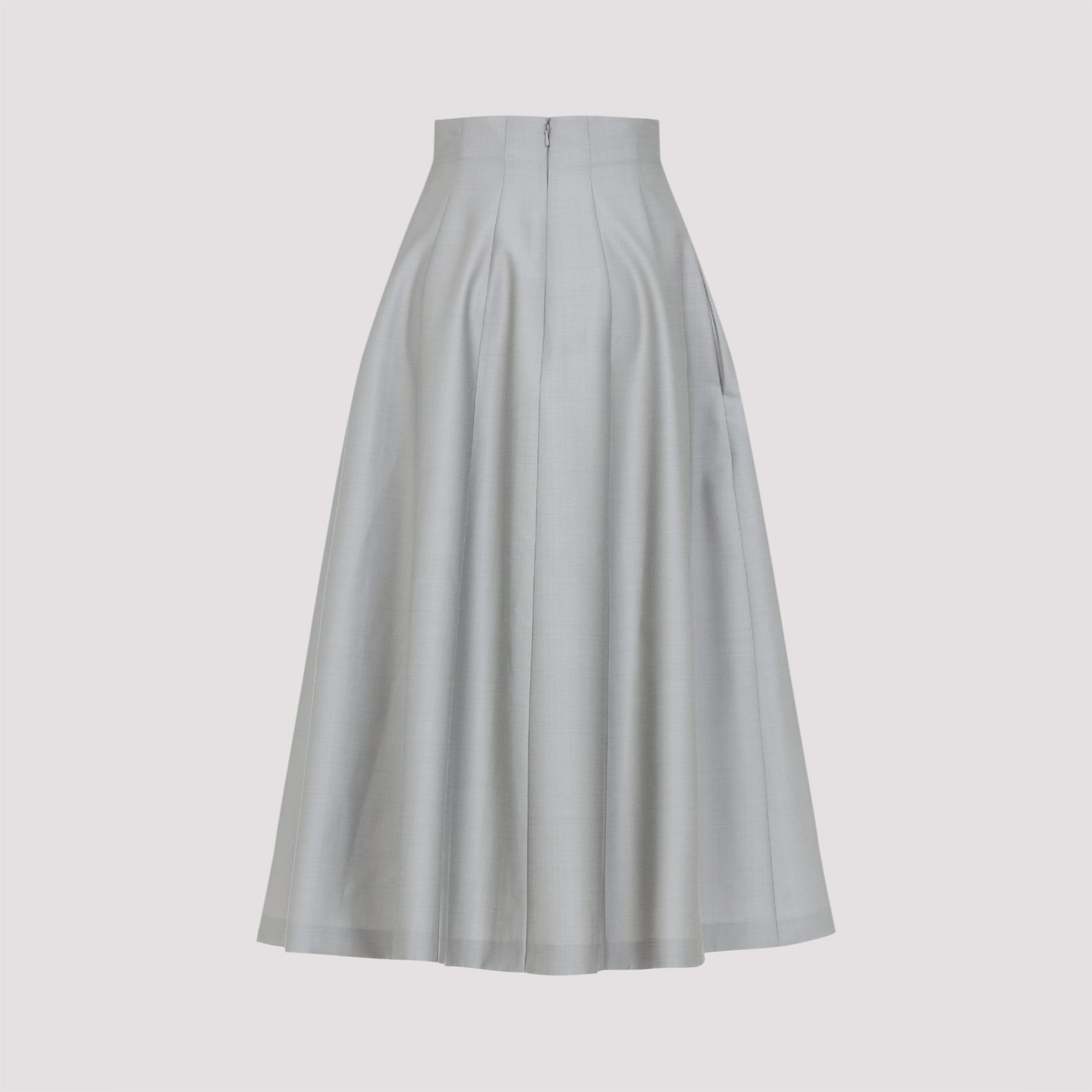 Virgin Wool Midi Skirt