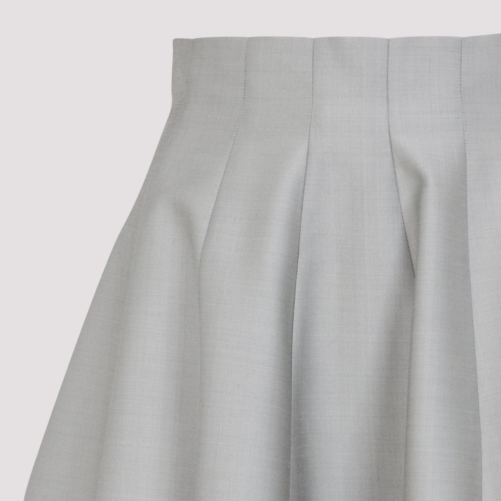 Virgin Wool Midi Skirt