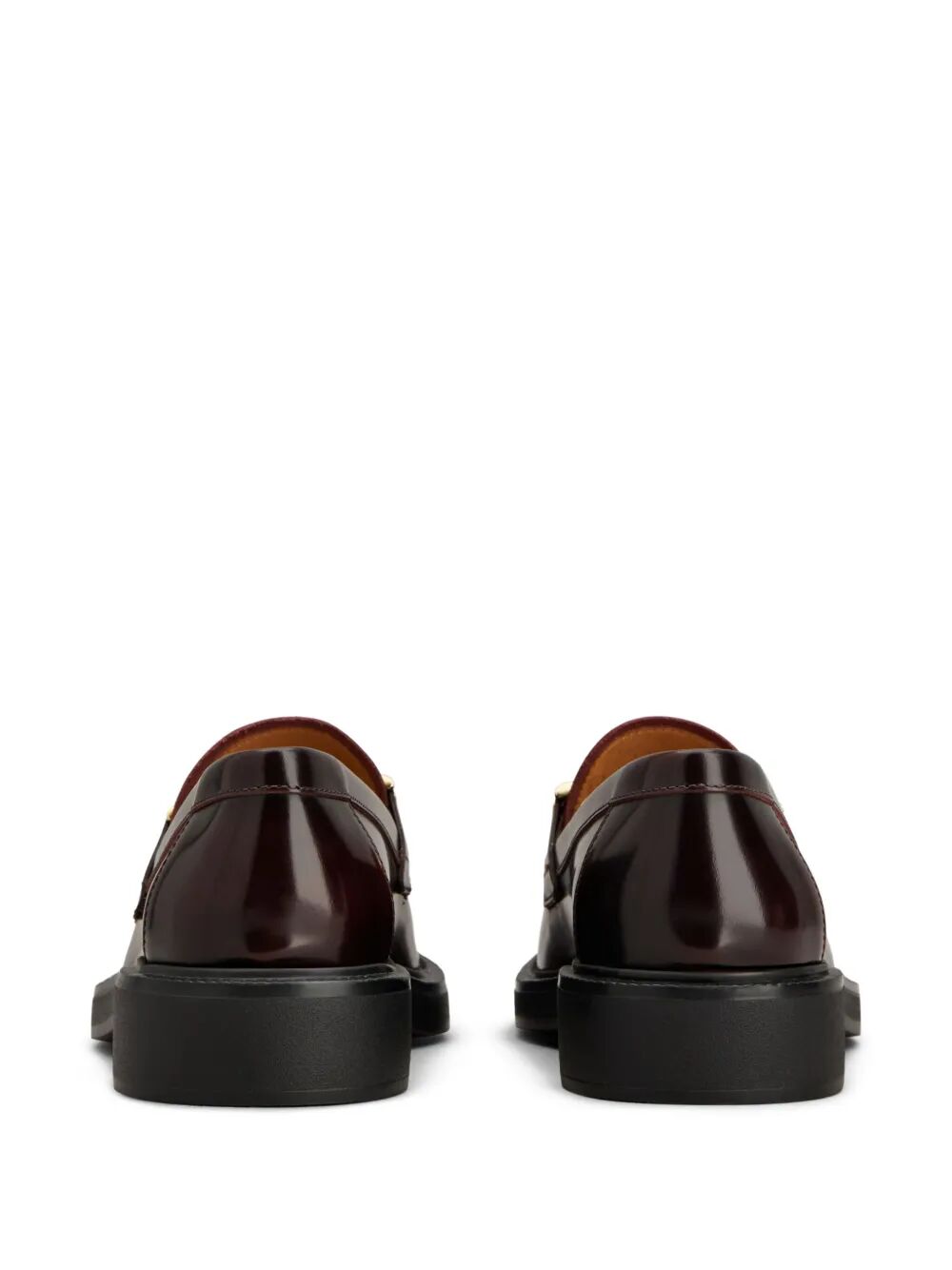 LEATHER LOAFERS WITH METAL BAR