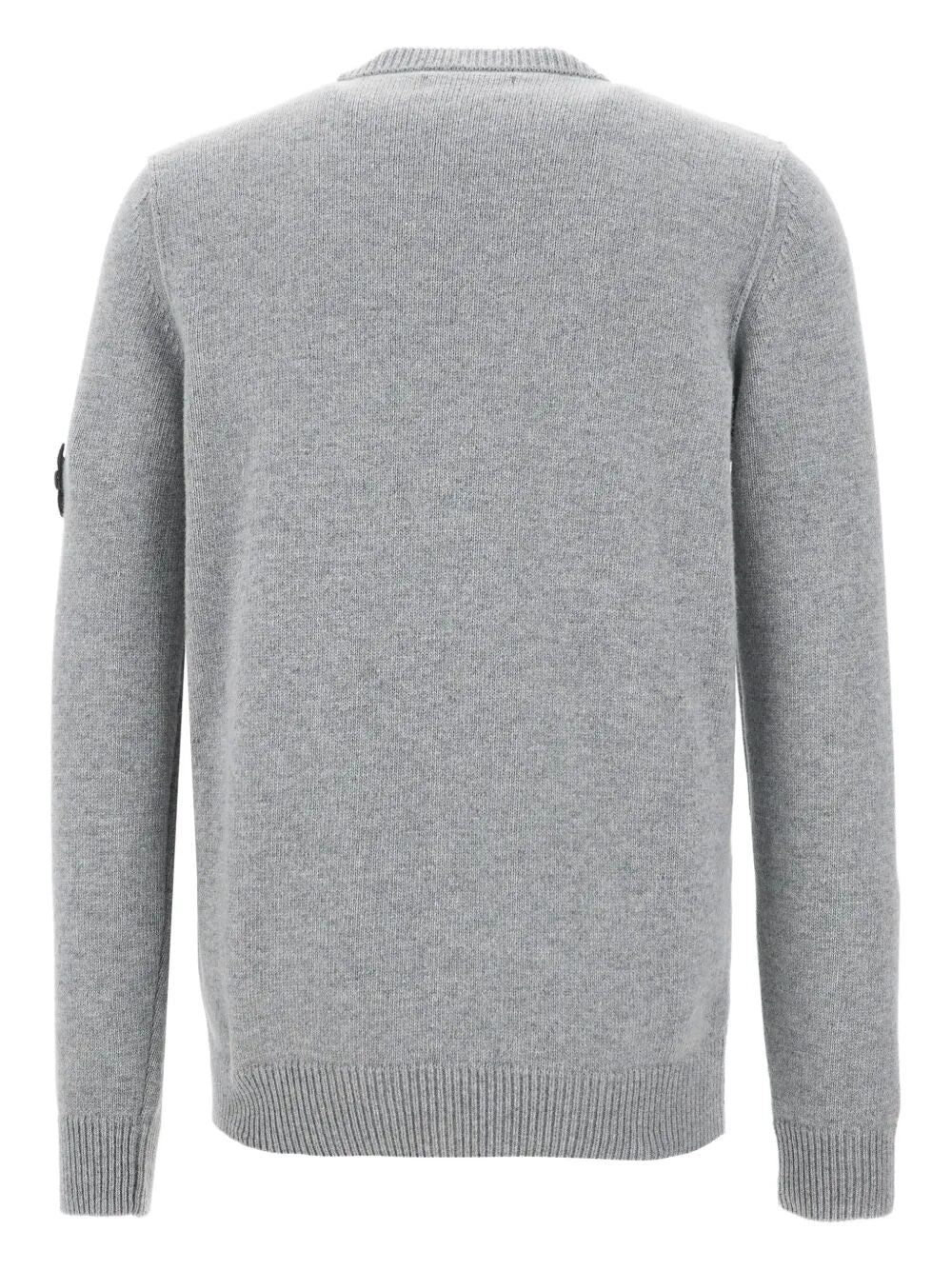 CREW NECK WOOL SWEATER WITH REVERSE STITCH DETAILS
