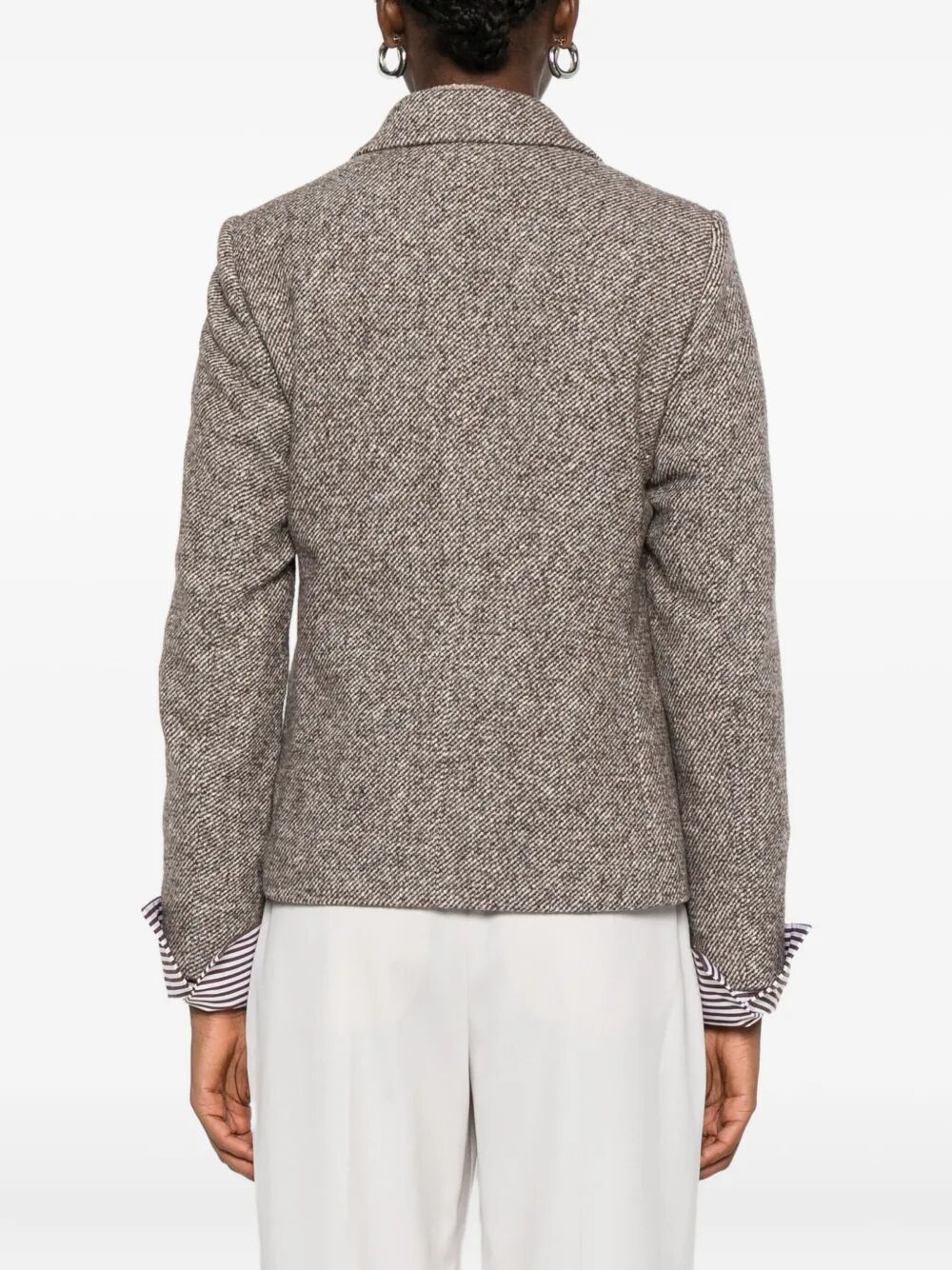 DOUBLE-BREASTED WOOL SHORT COAT