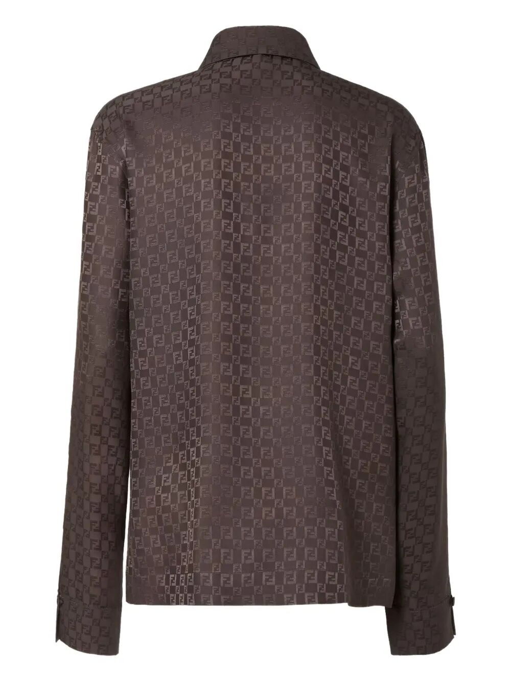 SILK FF JACQUARD CROSSOVER SHIRT