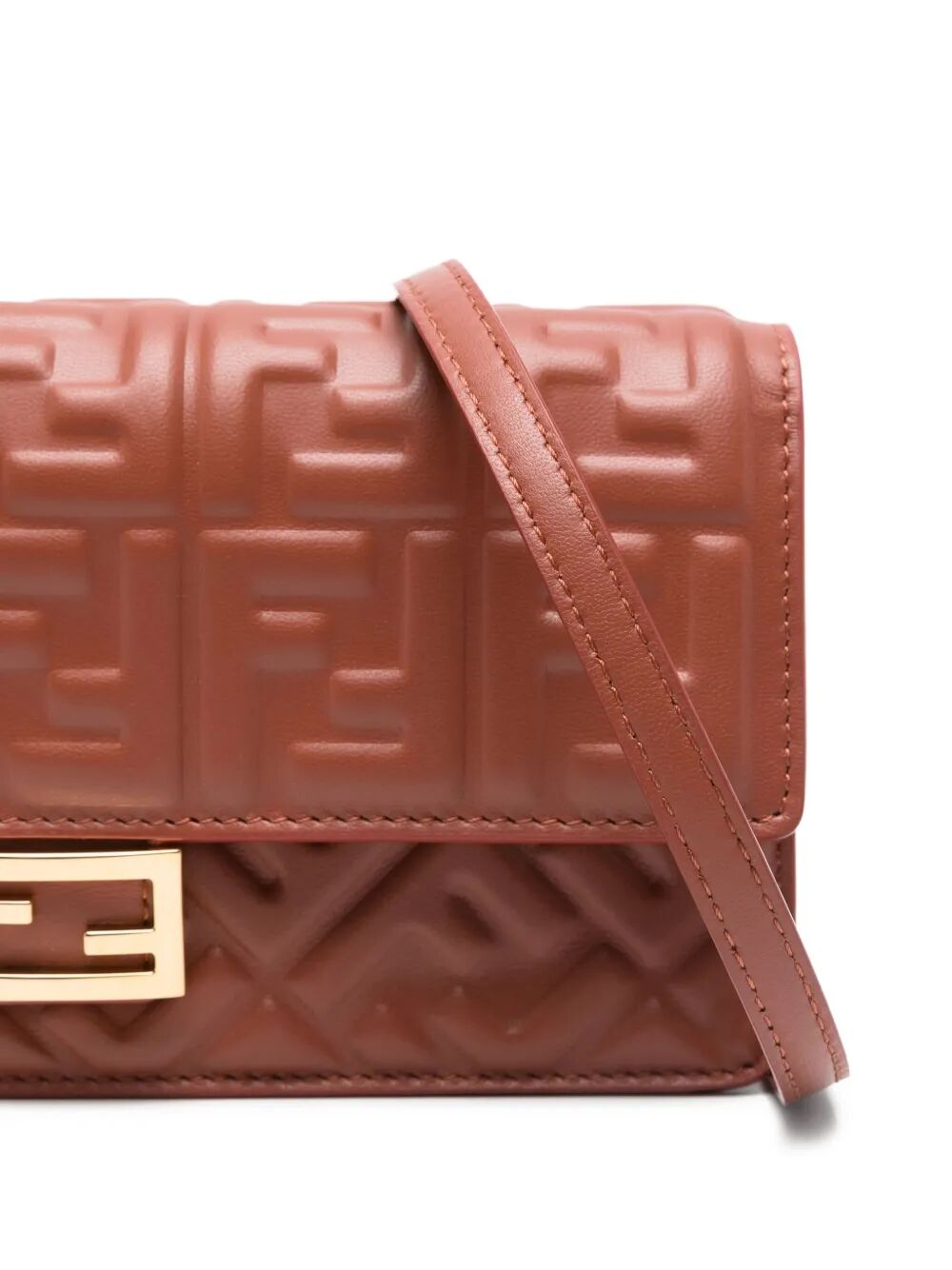 WALLET ON CHAIN BAGUETTE IN NAPPA LEATHER WITH FF MOTIF