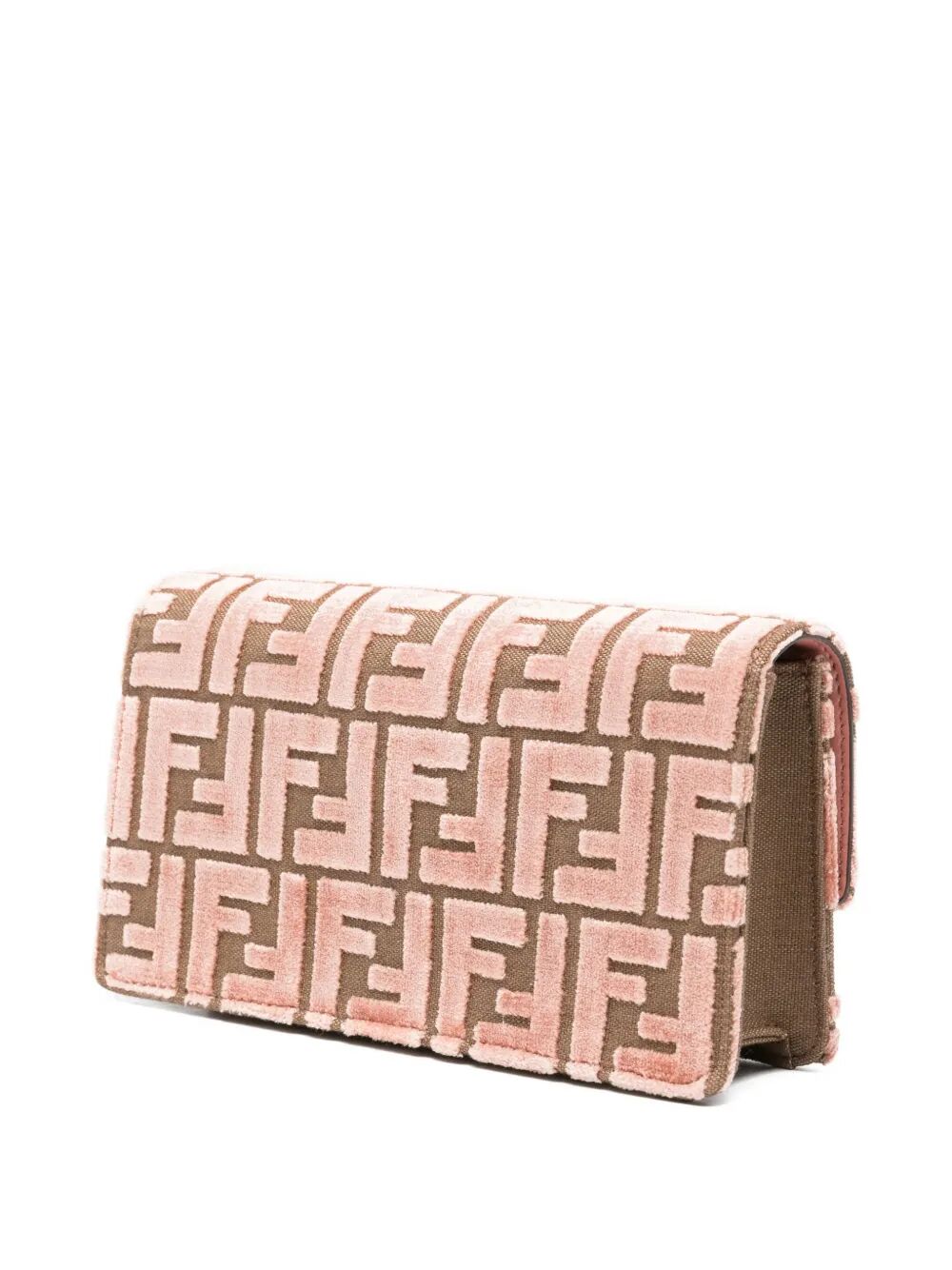 WALLET ON CHAIN BAGUETTE IN FF JACQUARD VELVET