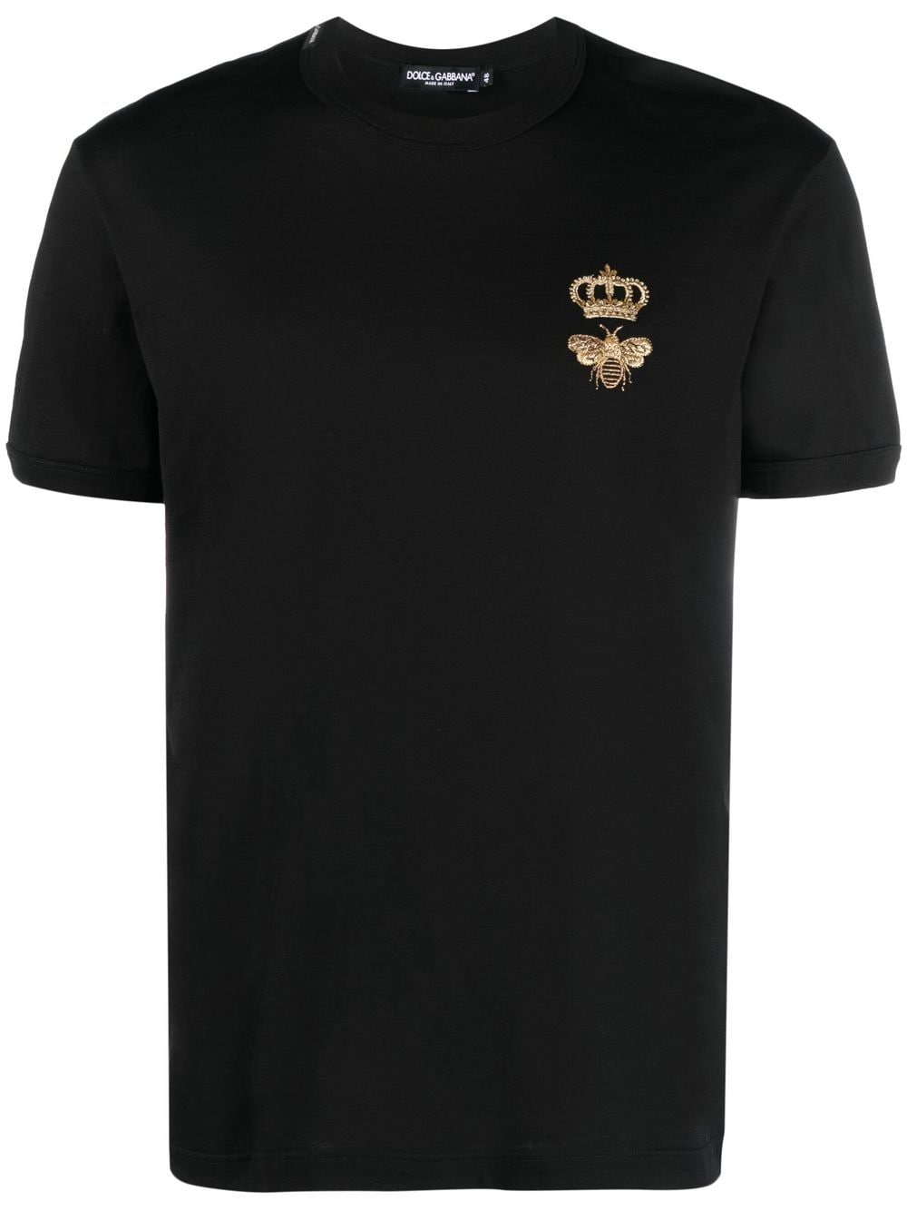 COTTON JERSEY T-SHIRT WITH LUREX EMBROIDERY