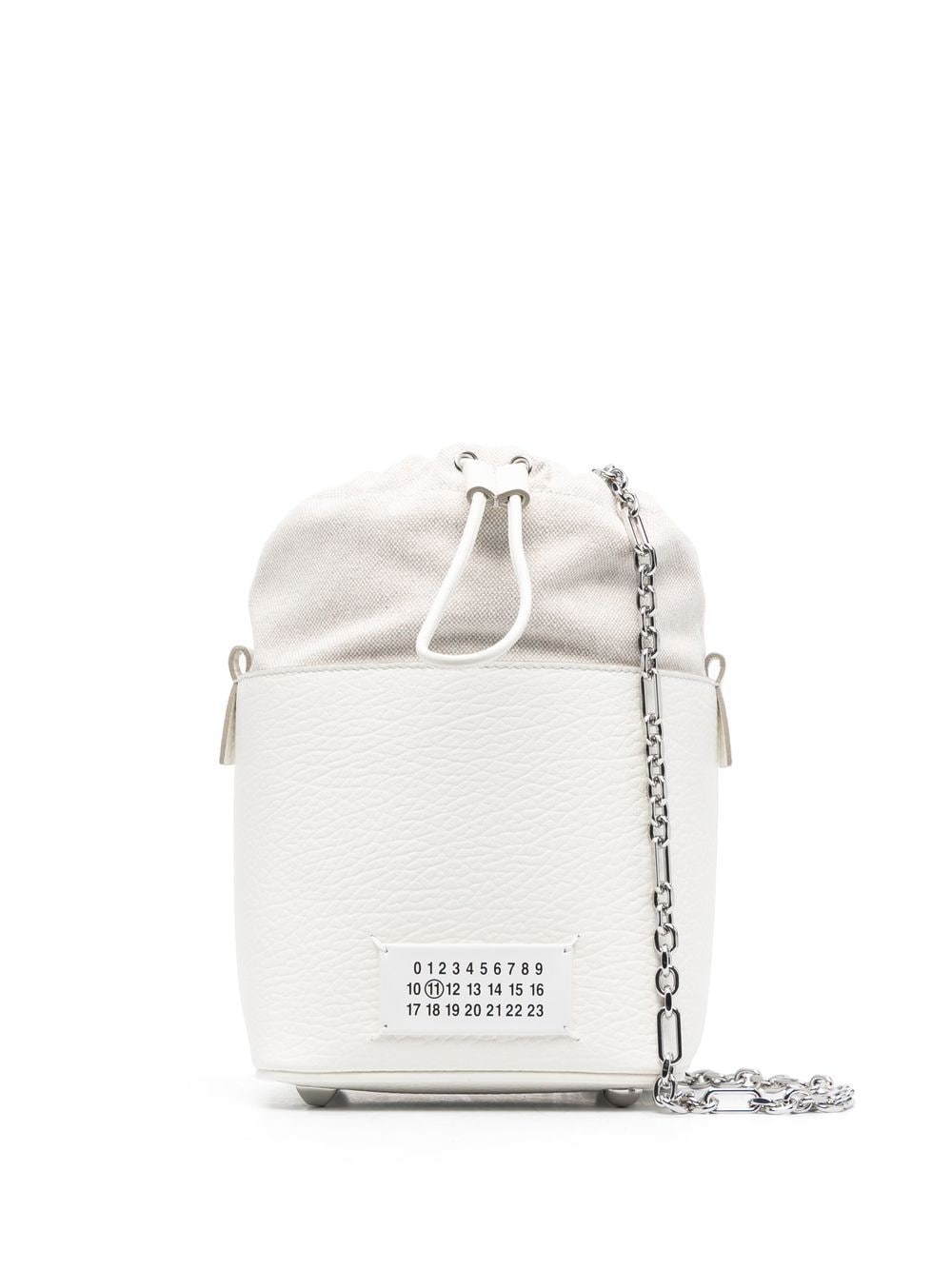 5AC LEATHER AND CANVAS SMALL BUCKET BAG