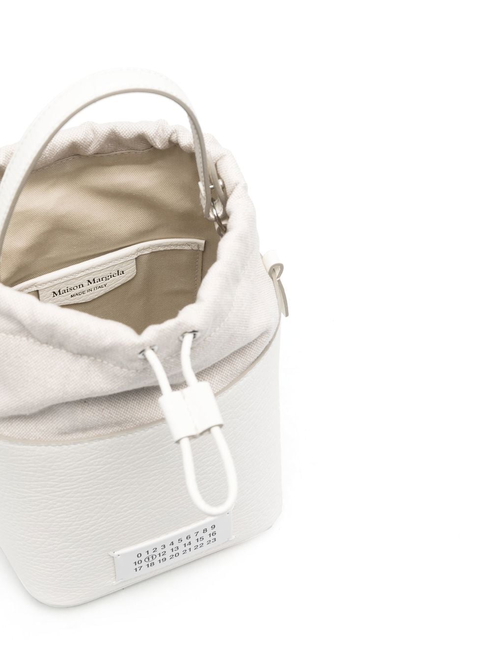5AC LEATHER AND CANVAS SMALL BUCKET BAG