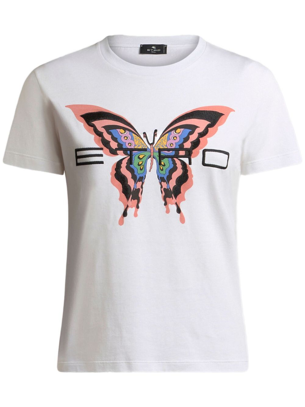 PRINTED T-SHIRT WITH EMBROIDERED LOGO