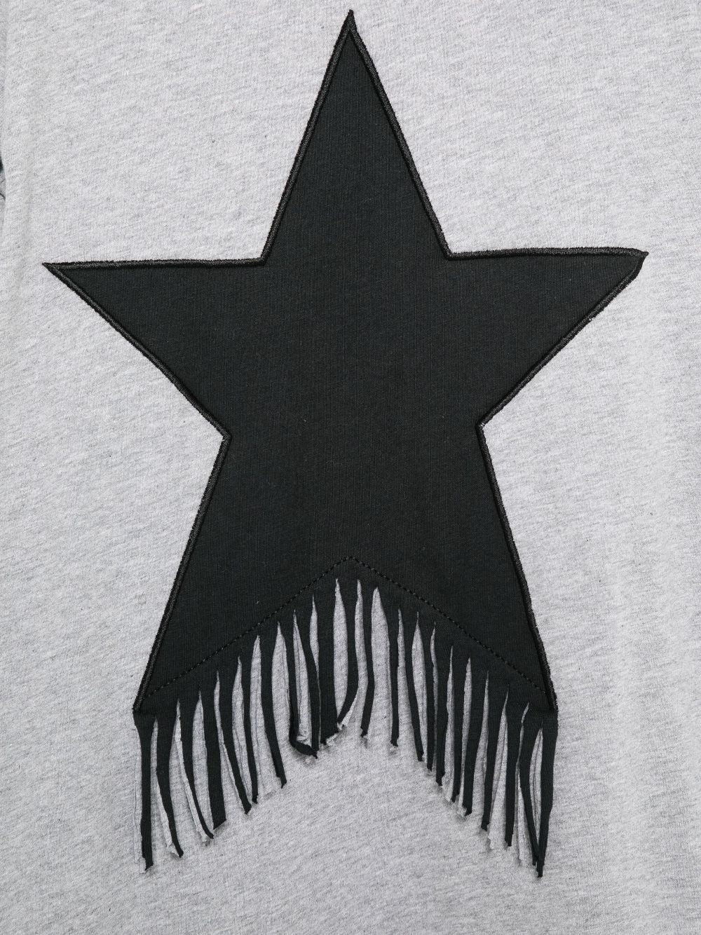 STAR-APPLIQUÉ FRINGED T-SHIRT DRESS