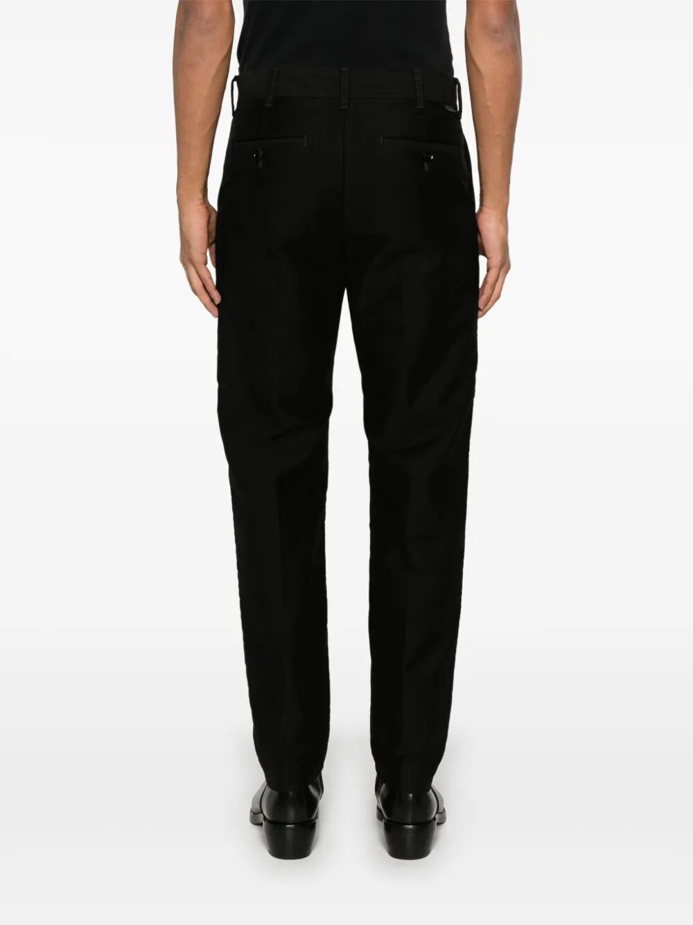 COTTON SATIN CHINO TROUSERS