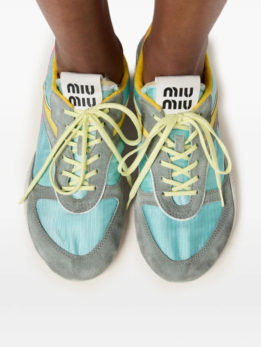 GYMNASIUM TECHNICAL FABRIC AND SUEDE SNEAKERS