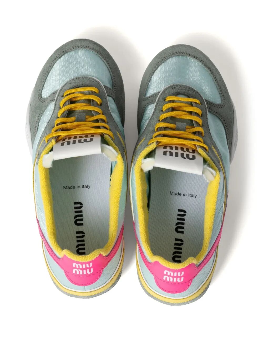 GYMNASIUM TECHNICAL FABRIC AND SUEDE SNEAKERS