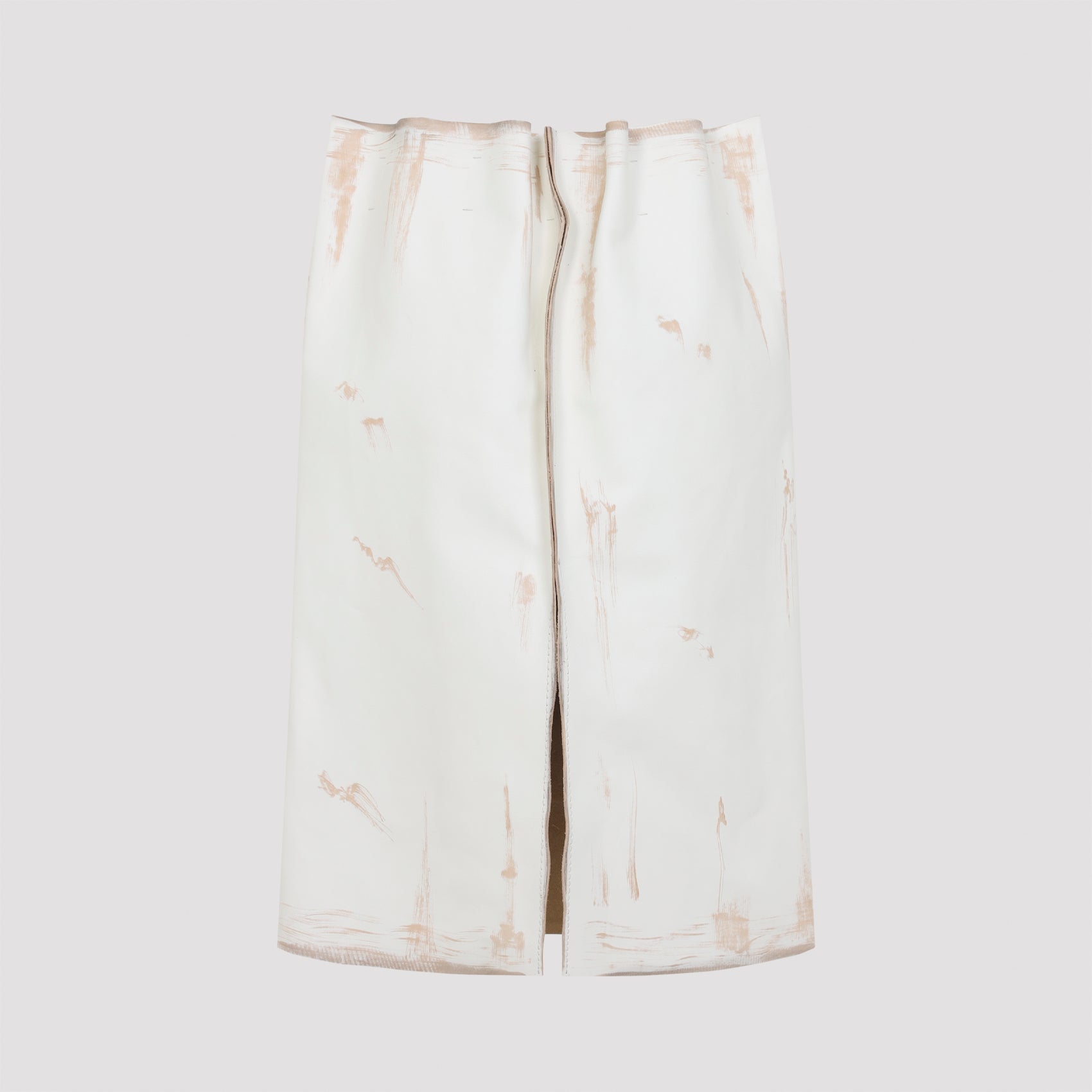 Calf Leather Midi Skirt