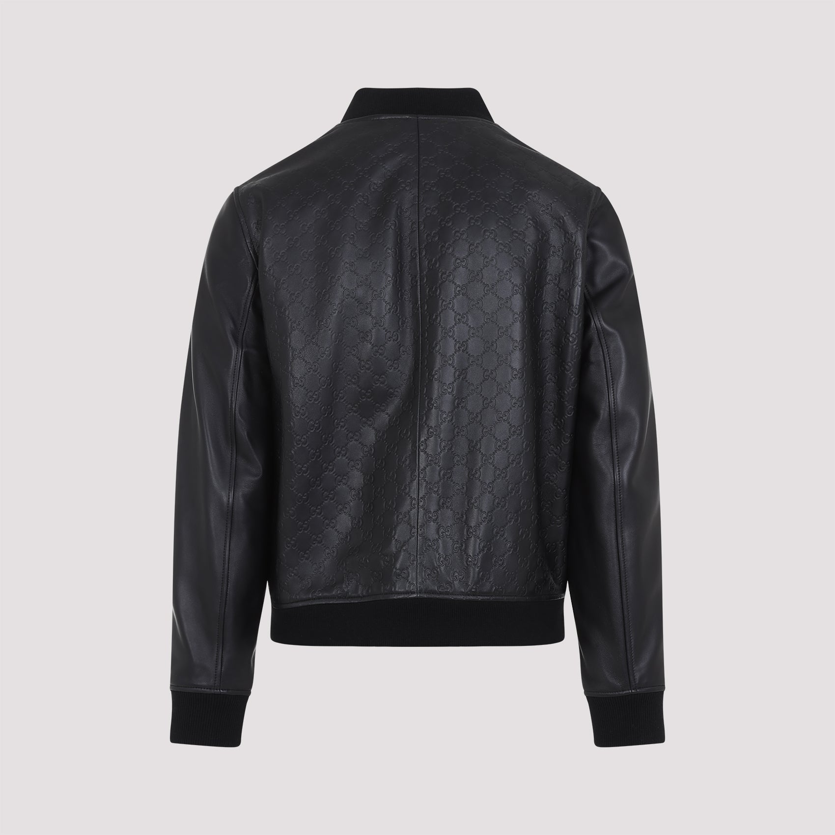 Leather GG Logo Jacket
