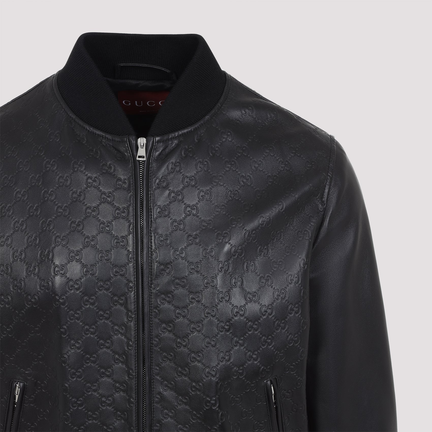 Leather GG Logo Jacket
