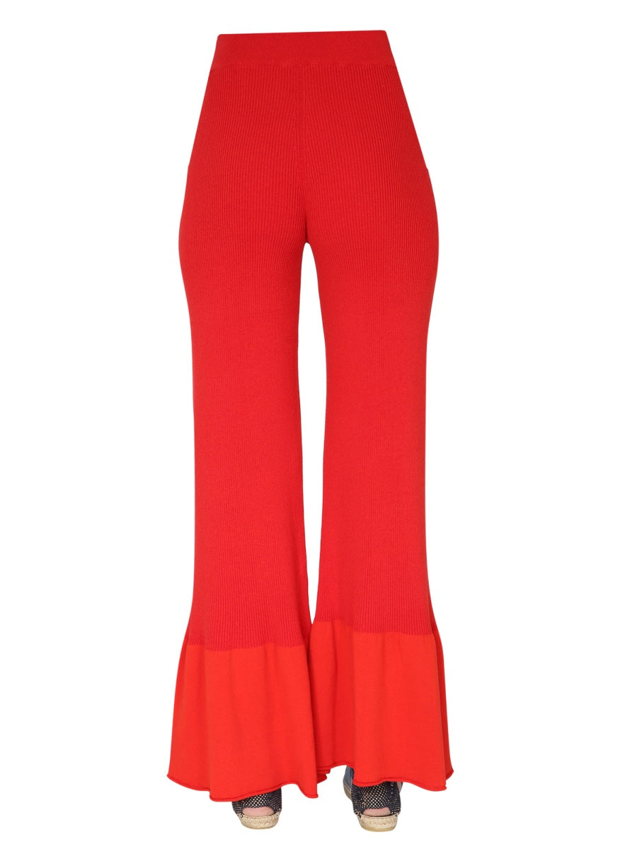 RIBBED KNIT TROUSERS