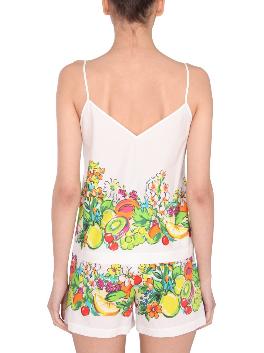 FLOWER AND FRUIT PRINT TOP