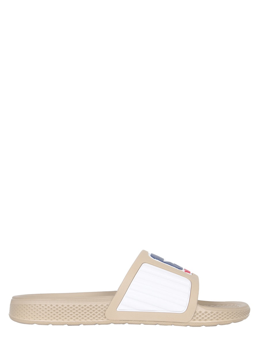 RUBBER SLIDE SANDALS