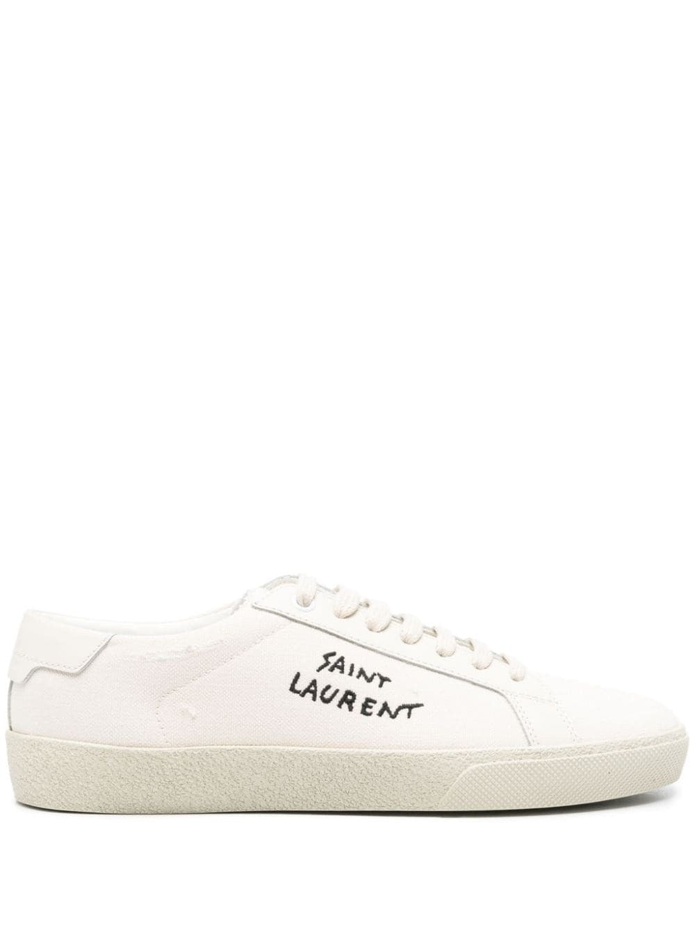 COURT CLASSIC SL/06 EMBROIDERED SNEAKERS IN CANVAS AND LEATHER