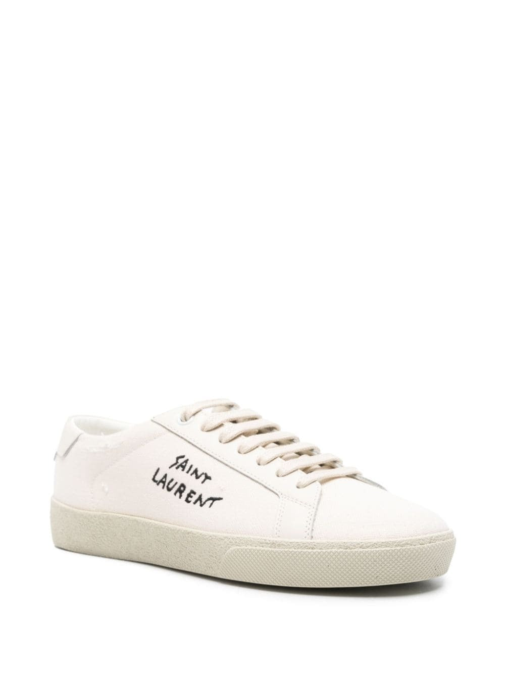 COURT CLASSIC SL/06 EMBROIDERED SNEAKERS IN CANVAS AND LEATHER