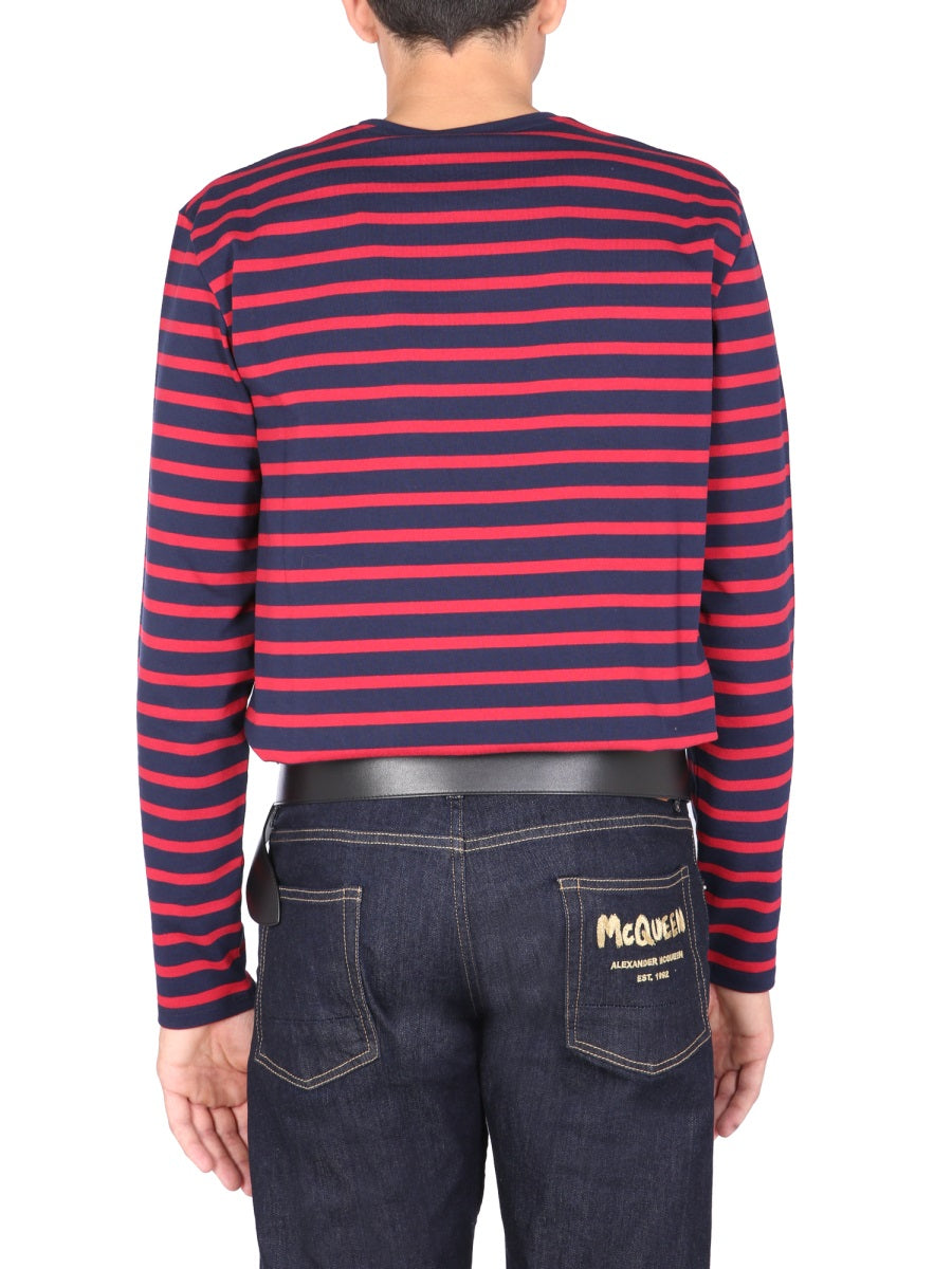 T-SHIRT WITH FLOCKED LOGO