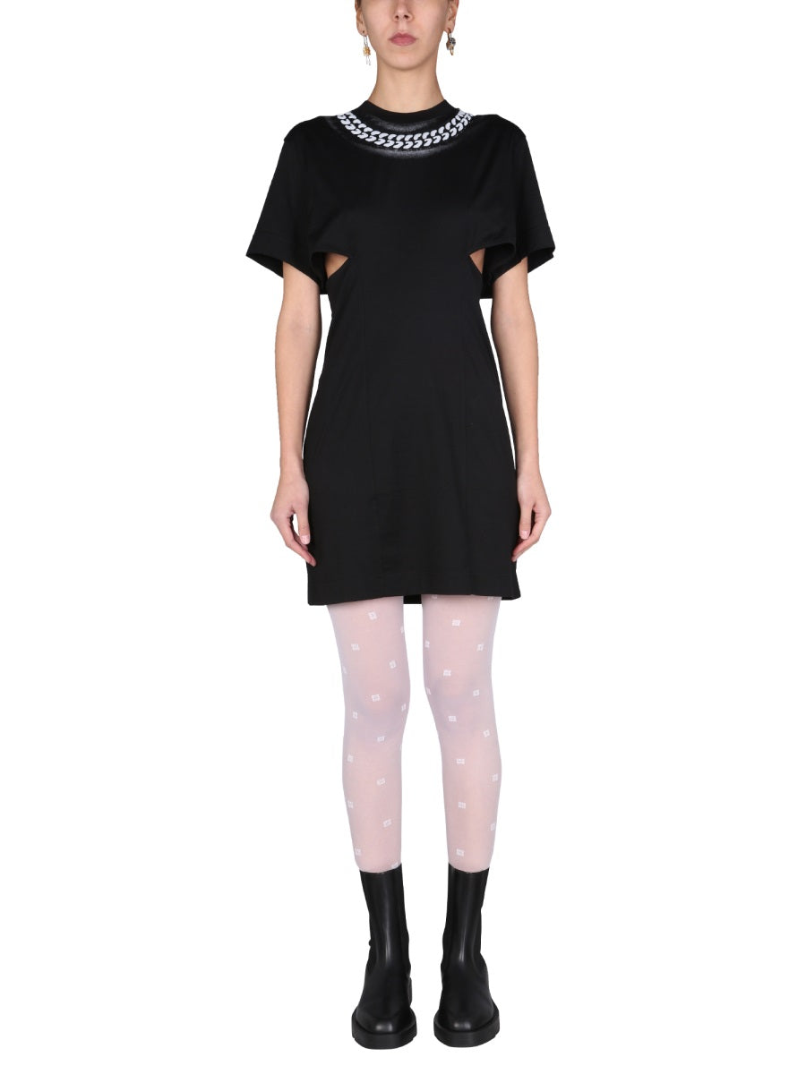 DRESS WITH 3D "CHAIN" PRINT