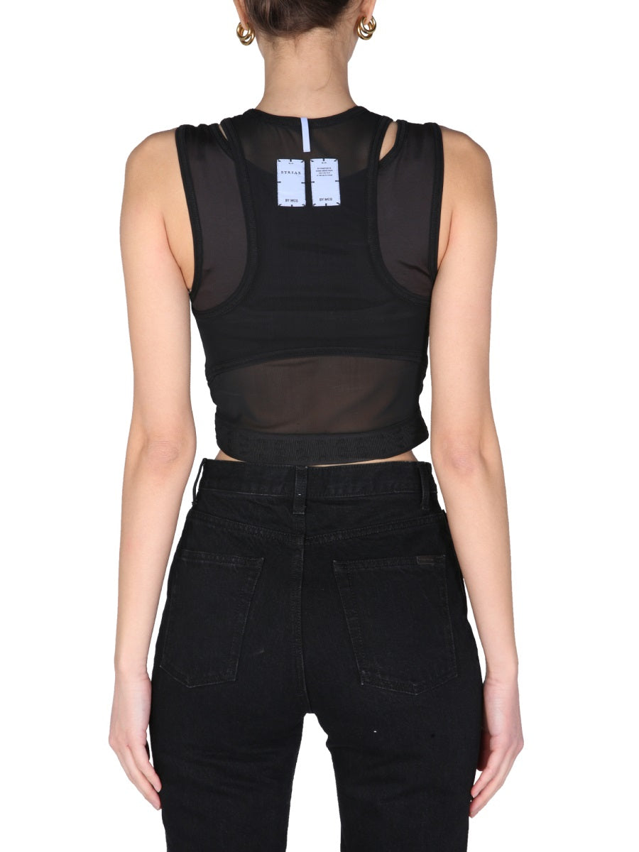 "PANELLED SPORT" TOP