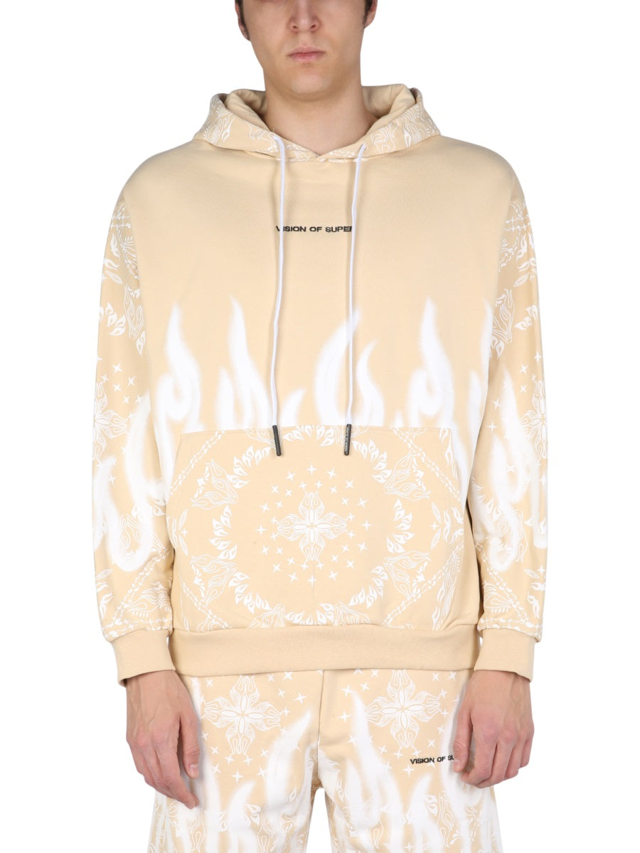 SWEATSHIRT WITH PAISLEY PATTERN