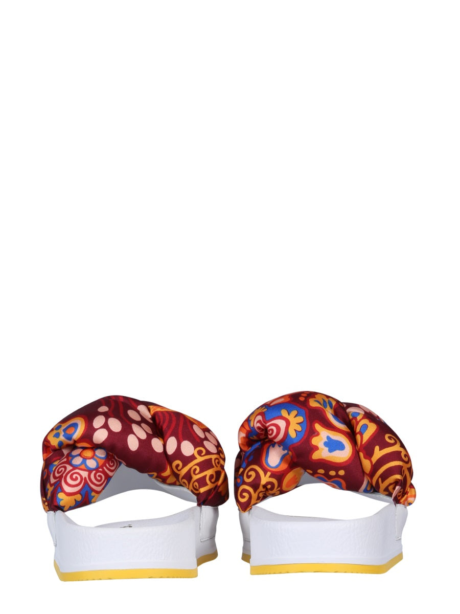 BRAID SLIDE SANDALS