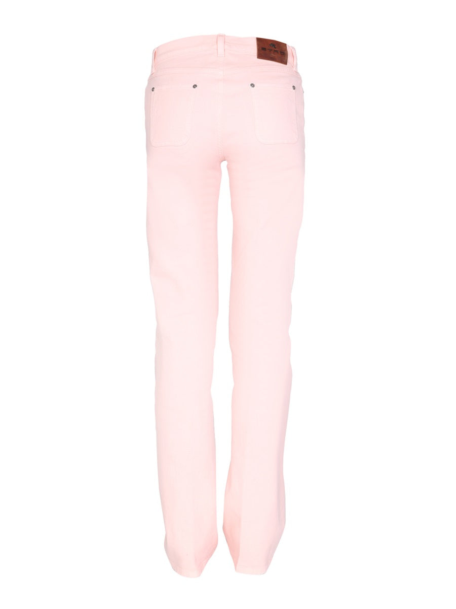JEANS WITH EMBROIDERED FLORAL DETAIL