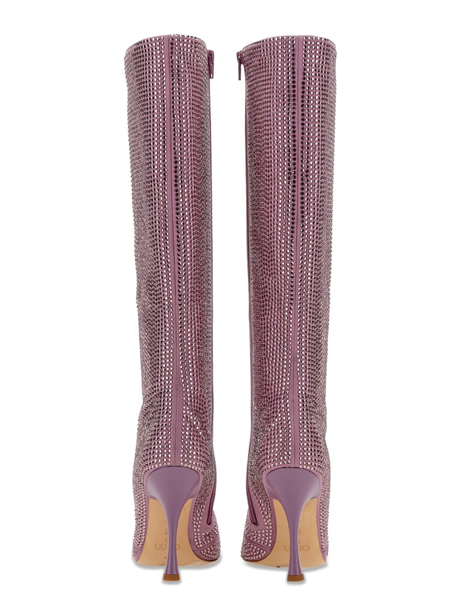 HIGH BOOT WITH RHINESTONES