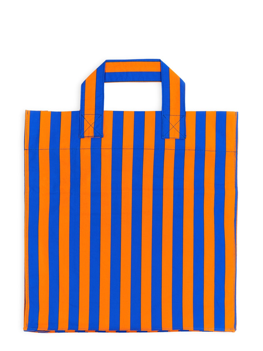 SHOPPER BAG WITH STRIPED PATTERN