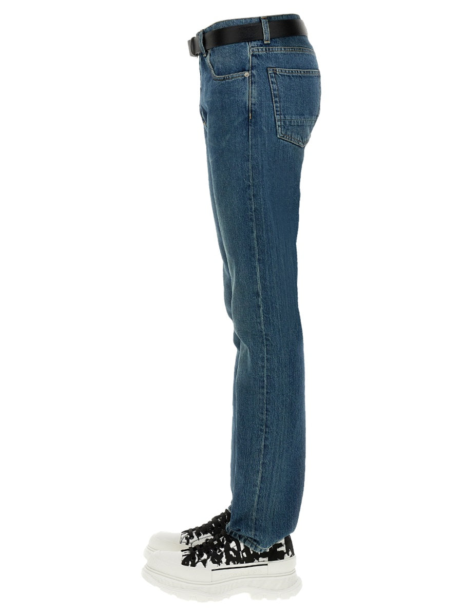 JEANS WITH EMBROIDERED LOGO