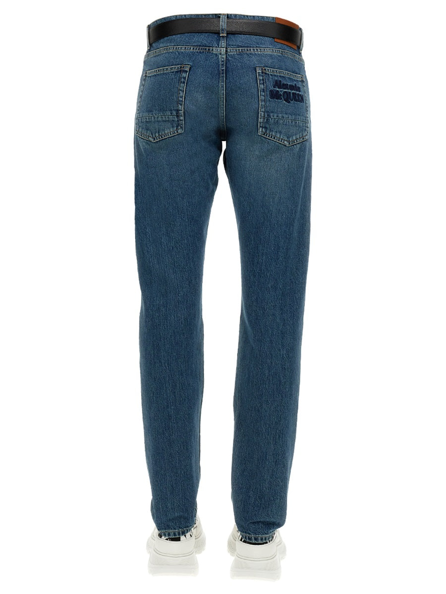 JEANS WITH EMBROIDERED LOGO