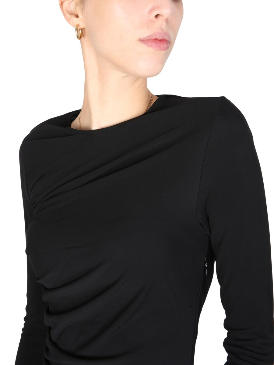 DRESS WITH DRAPE