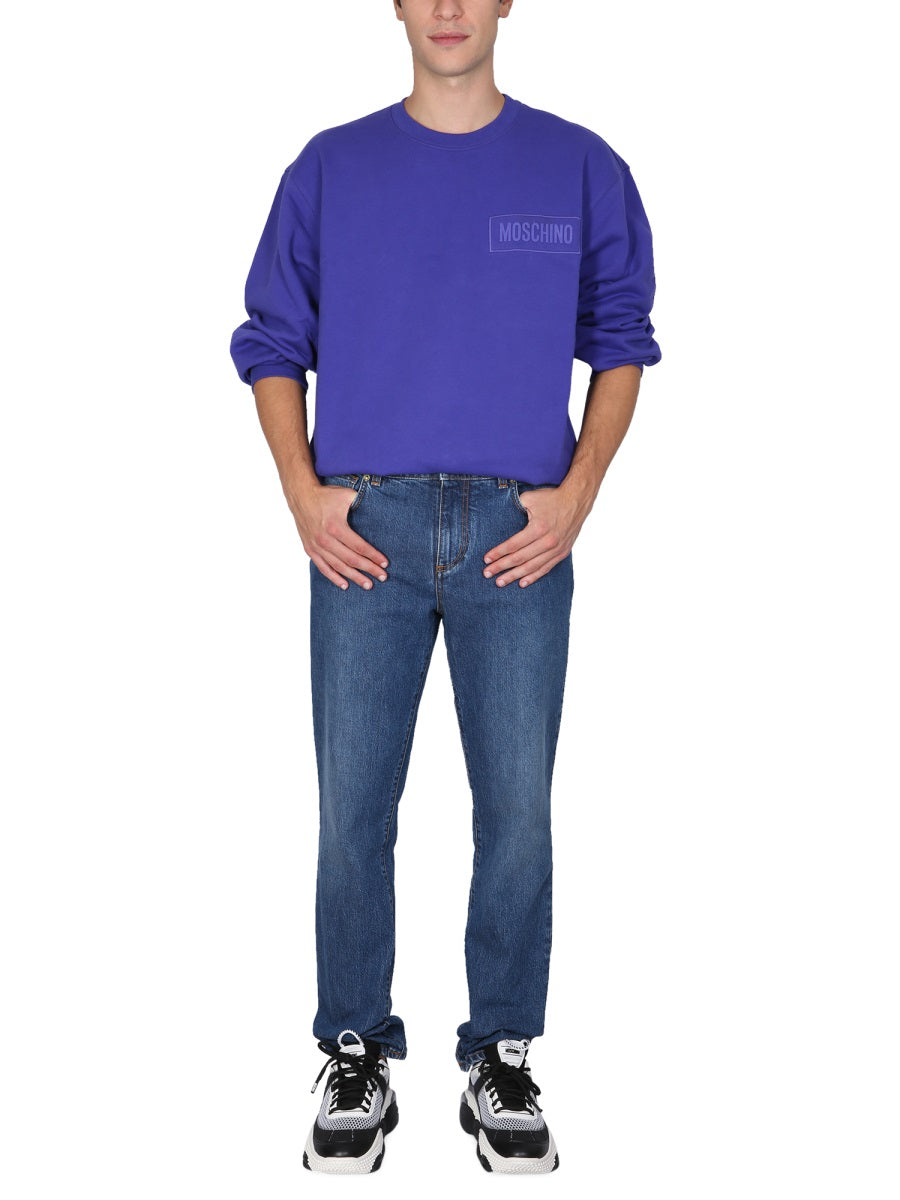 SWEATSHIRT WITH LOGO PATCH