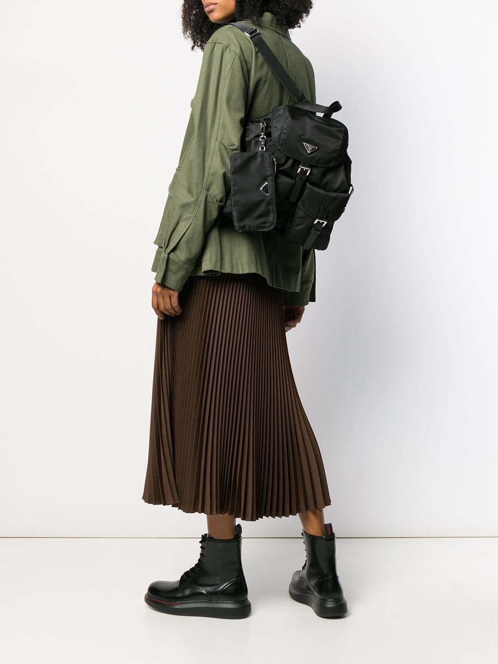 RE-NYLON MEDIUM BACKPACK WITH POUCH