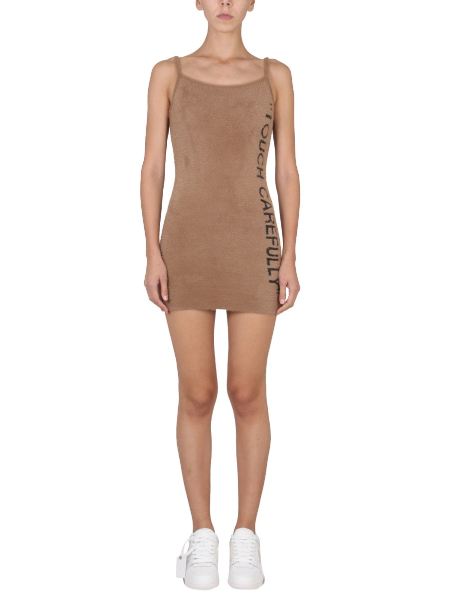 FUZZY DRESS WITH LOGO