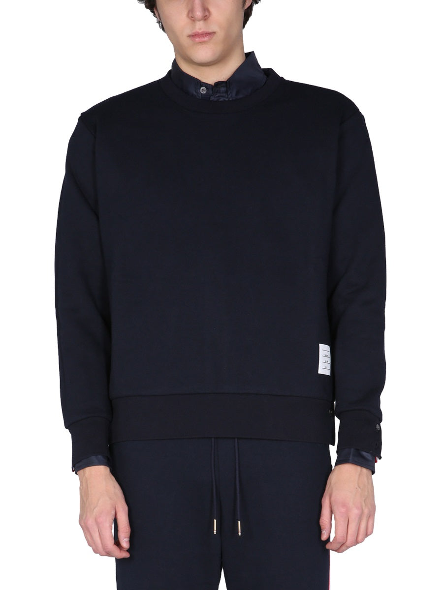 SWEATSHIRT WITH TRICOLOR INLAY