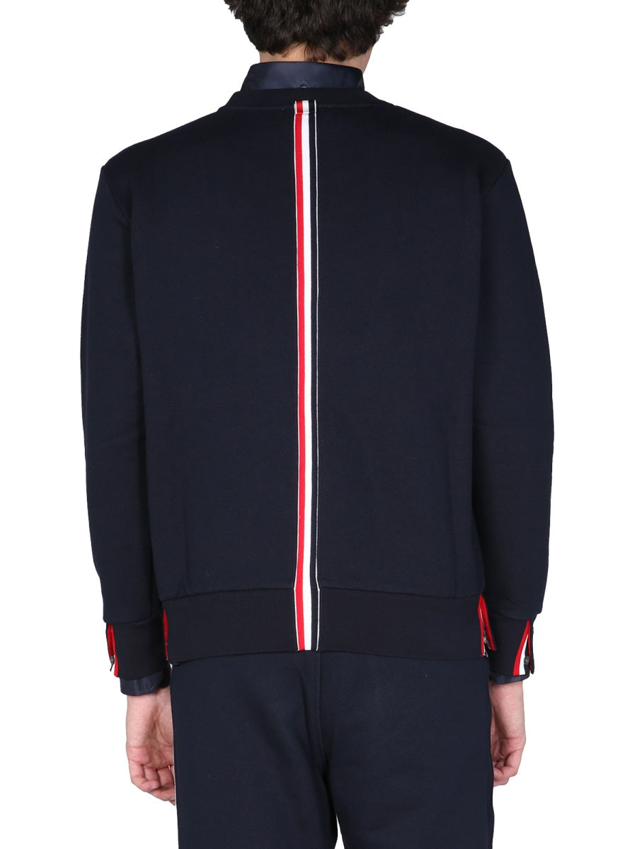 SWEATSHIRT WITH TRICOLOR INLAY
