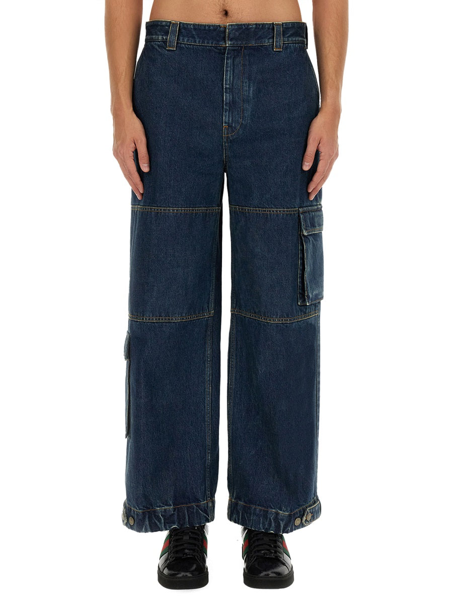 DENIM PANTS WITH  LABEL