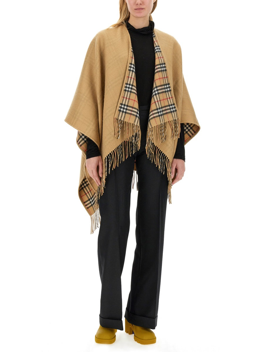 MANTELLA REVERSIBILE IN LANA CHECK