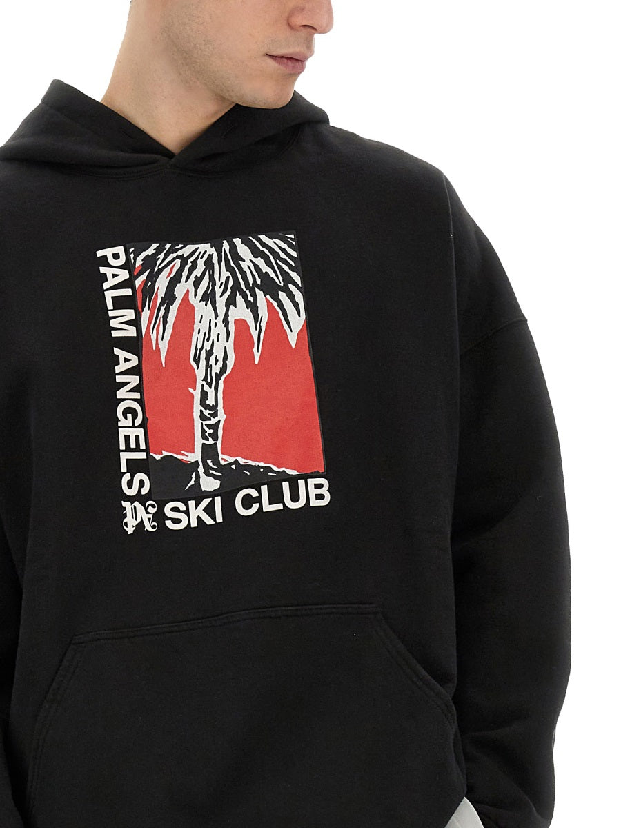 PALM SKI CLUB PRINT SWEATSHIRT
