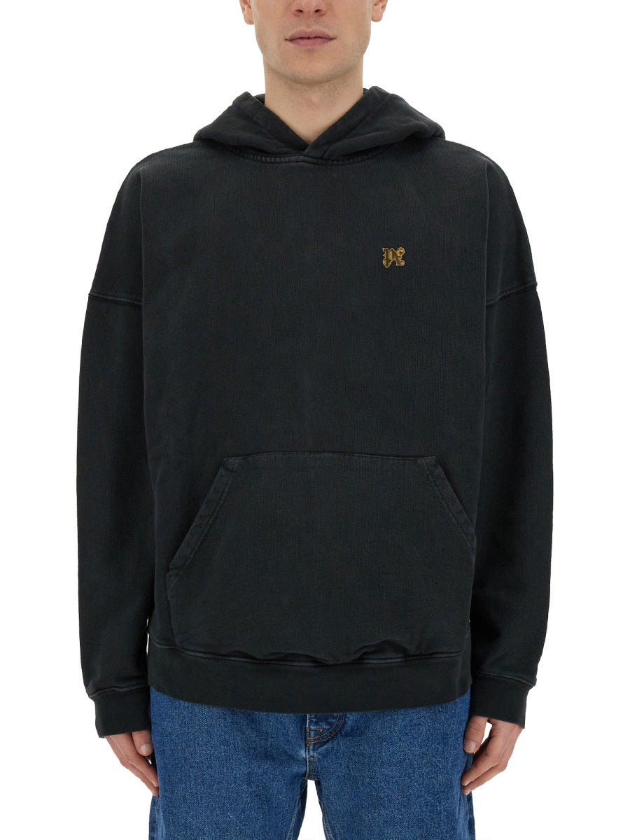 "BURNING MONOGRAM" PRINT SWEATSHIRT