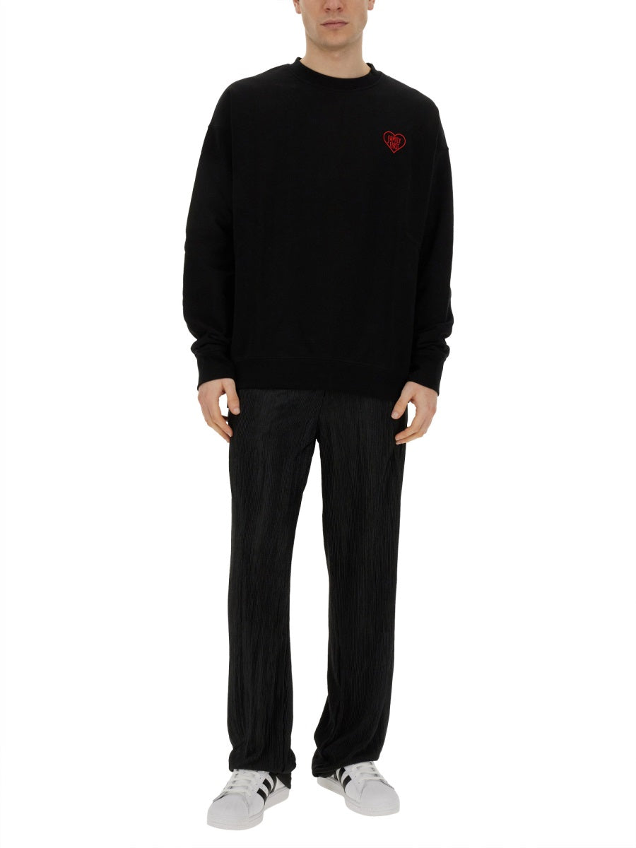 SWEATSHIRT WITH HEART EMBROIDERY