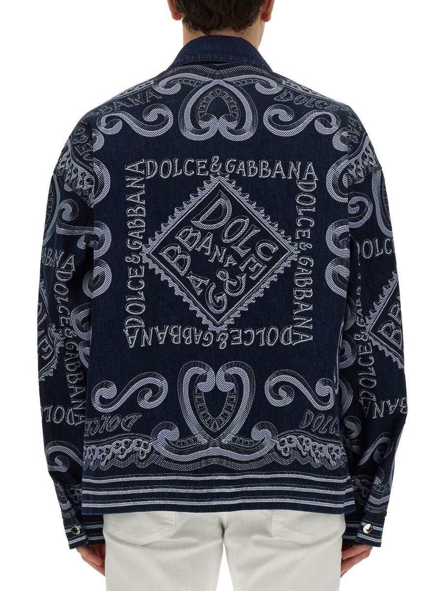 NAVY PRINT CARDIGAN