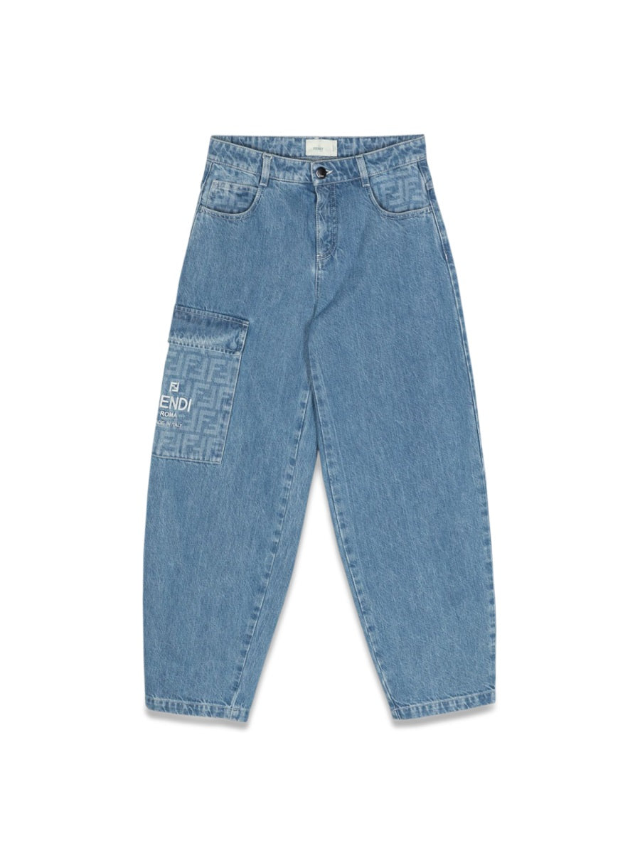 washed denim pants