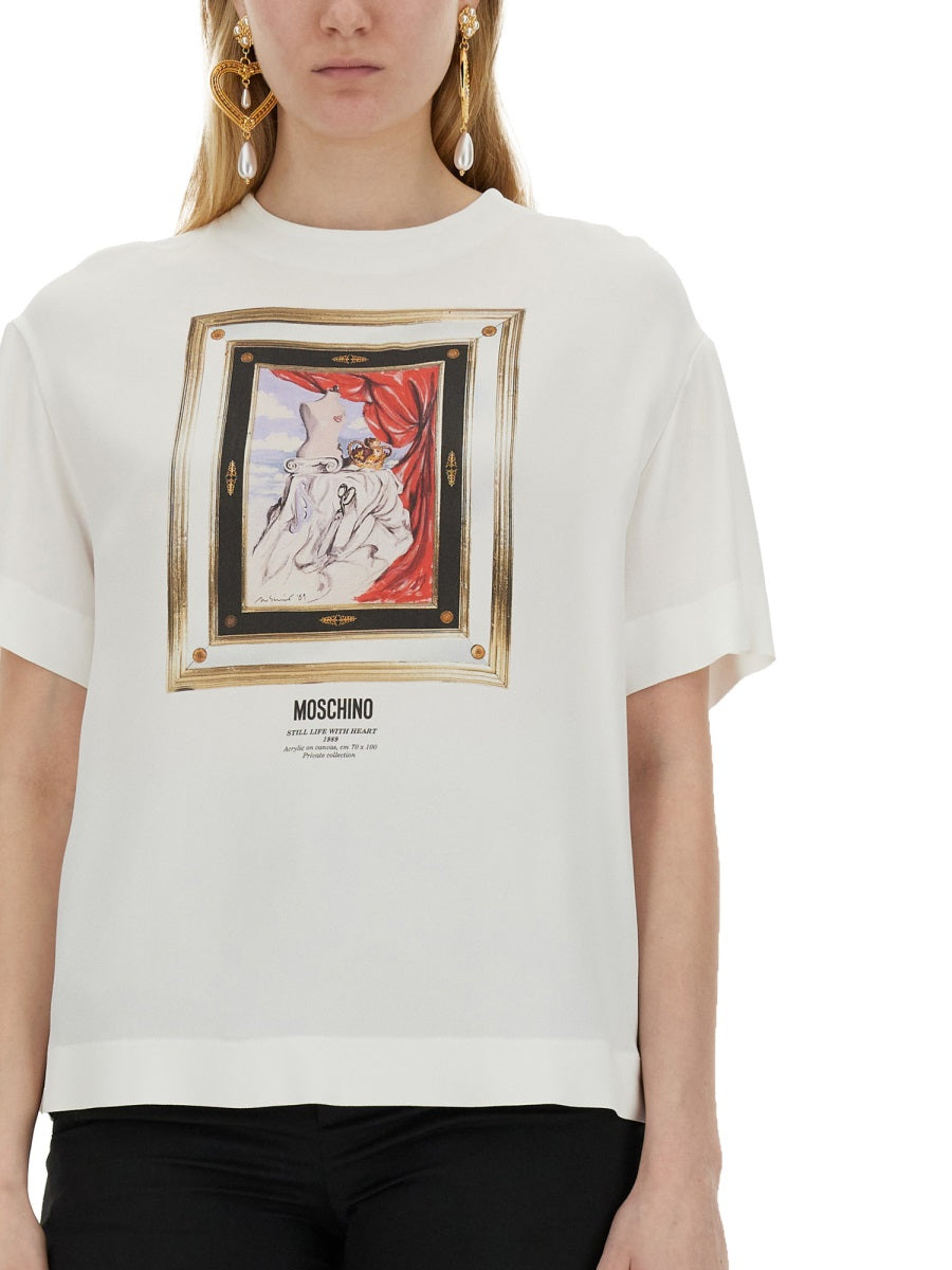 ENVER SATIN BLOUSE STILL LIFE WITH HEART